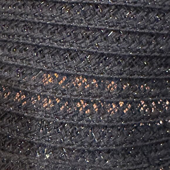 Vintage KOKIN New York Black Woven Straw Wide Adjustable Brim One Size Sun Hat main image 13